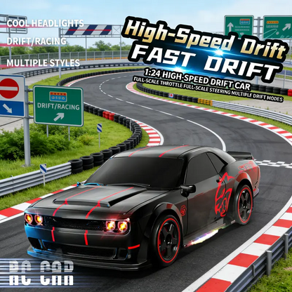 🏎️49% OFF 4WD RC Drift Car For Kids- 2.4GHz Remote Control Racing Car With LED Lights