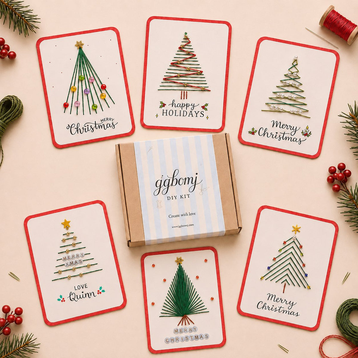 🎄 Merry Christmas Card DIY Kit