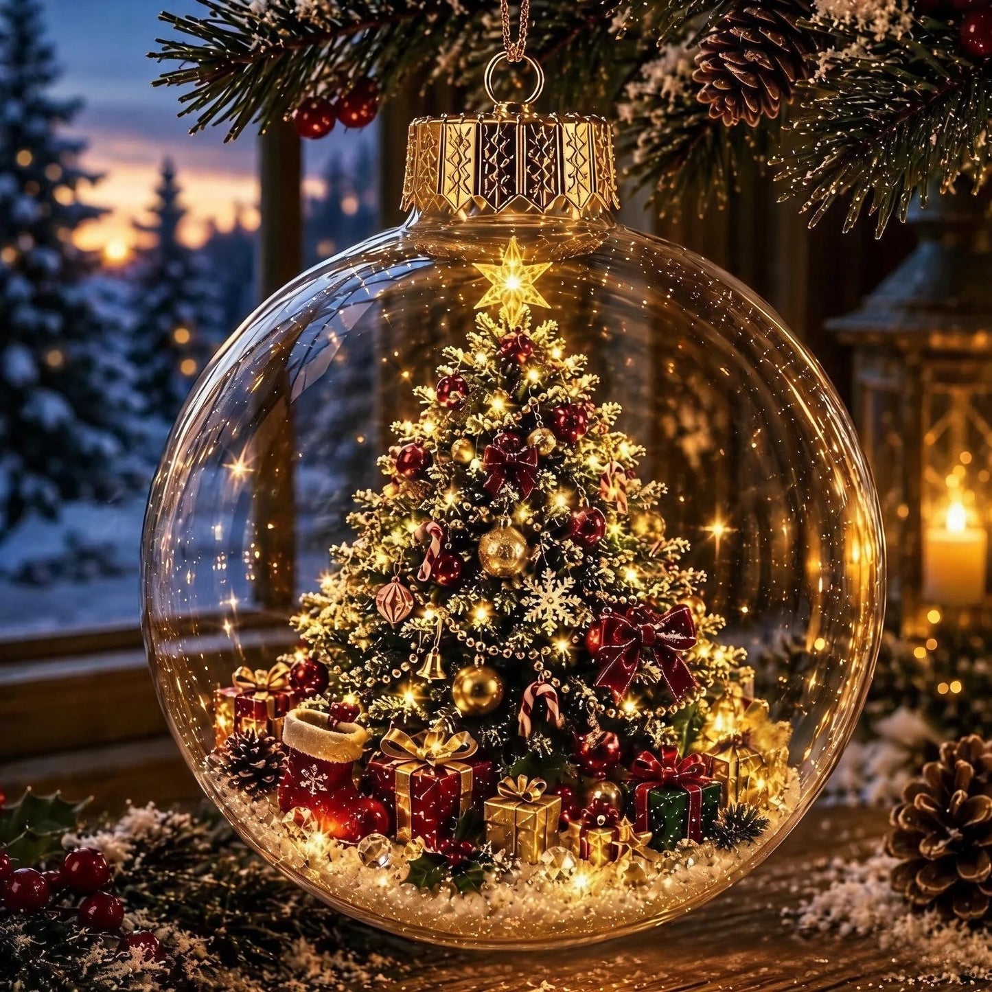 🔥HOT SALE 49% OFF -🎄Glowing Christmas Diorama Ornament🎅