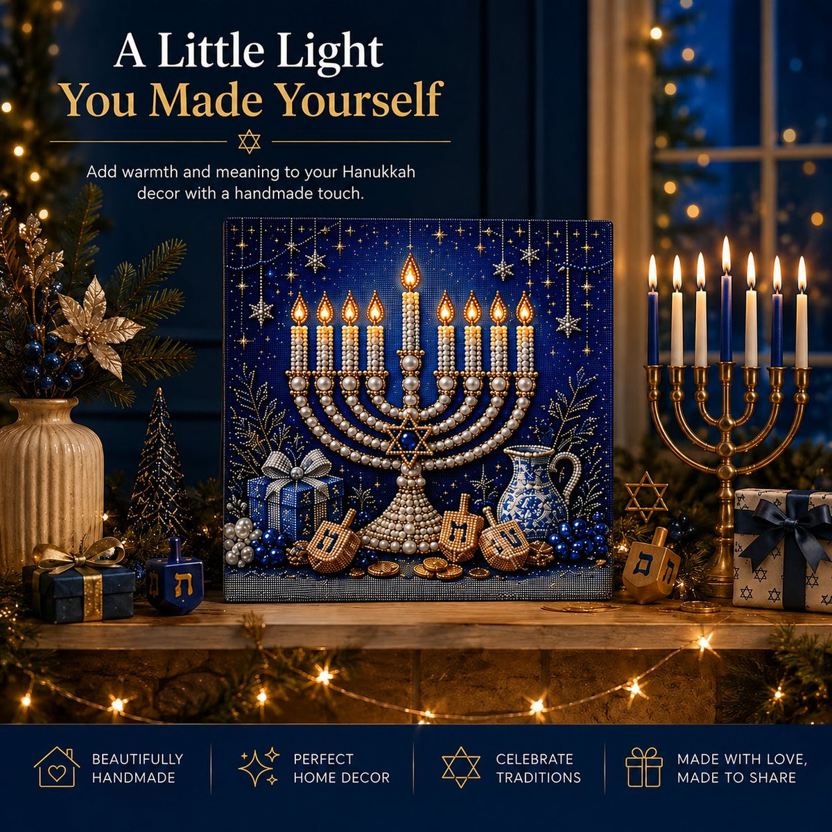 🎁Last Day 49% OFF - 🕎✨DIY Hanukkah Pearl Art Kit