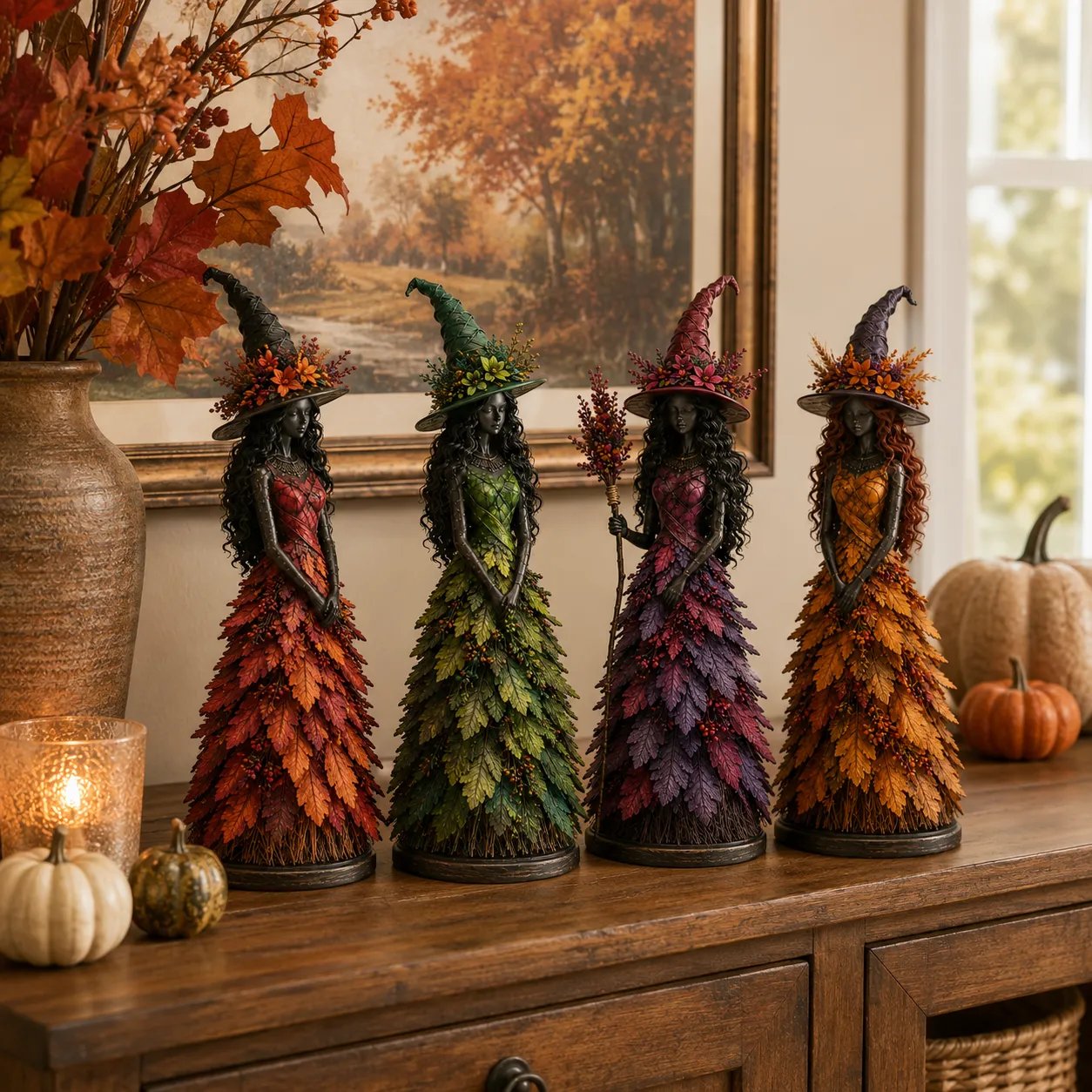 🔥LAST DAY 49% OFF - 🧙‍♀️Enchanted Autumn Witch Figurine (📦Buy 2 Free Shipping)
