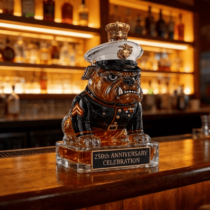Limited-Time Offer 250th Anniversarymilitary-Inspired Bulldogwhiskey Decanter Set