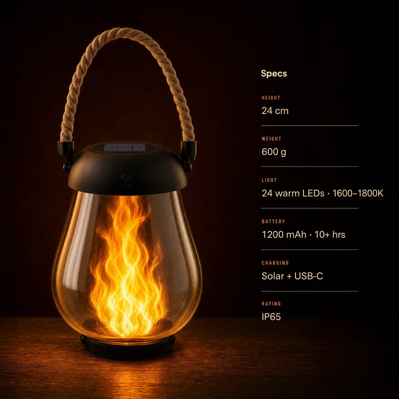 ✨TRANSFORM YOUR PATIO WITH WARM, FLICKERING SOLAR FLAME LANTERNS