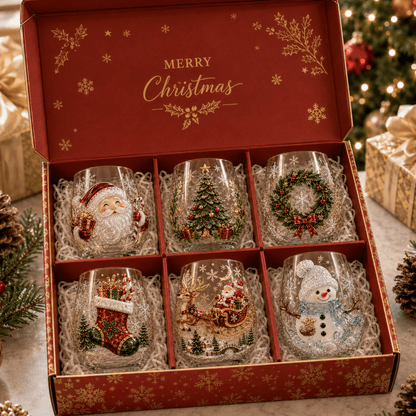 💥 Last Day 49% OFF – 🔥🎁Magical Christmas Glass Cup Gift Collection✨