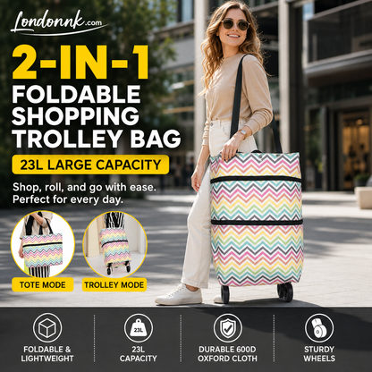 🔥HOT SALE 50% OFF - 🛍️Foldable 2-in-1 Shopping Bag
