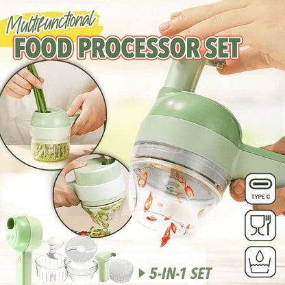 4-in-1 manual electric vegetable cutter SetMultifunction cordless food processor