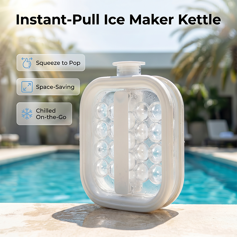 Portable Silicone Ice BallMaker BottleFreeze,Store & Release Perfect IceBalls with Ease