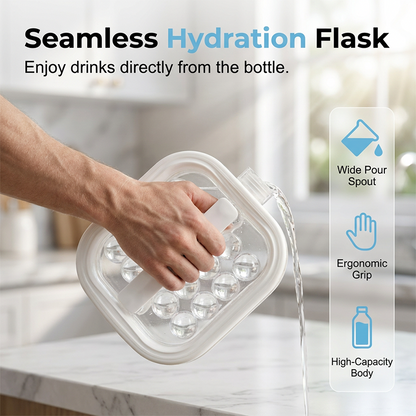 Portable Silicone Ice BallMaker BottleFreeze,Store & Release Perfect IceBalls with Ease