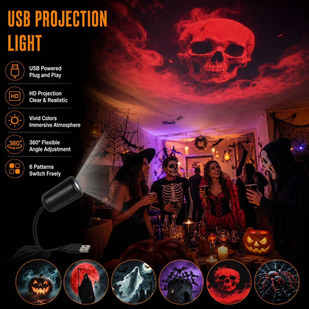 ❤️Last Day 49% Off❤️🎃 Plug It In. Watch Your Room Come Alive With Halloween Magic💀 Halloween 6-Disc Set